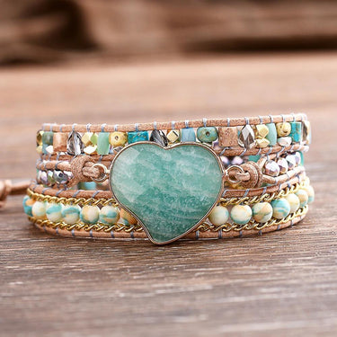 Walk In The Woods Amazonite Wrap Bracelet-Your Soul Place